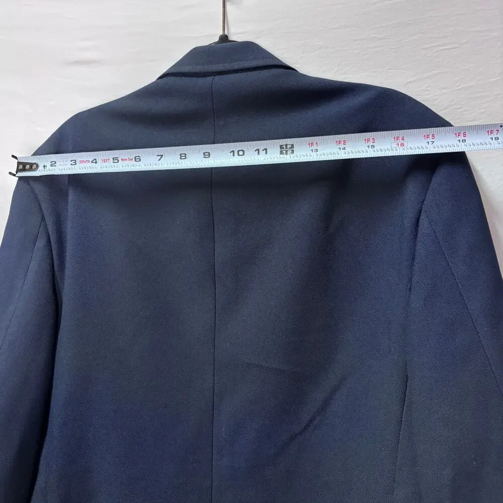 Vintage American Craftsman Men's 40 Navy Suit Jacket Blazer w/ Gold Buttons